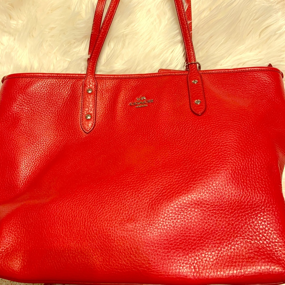 Red Coach Tote